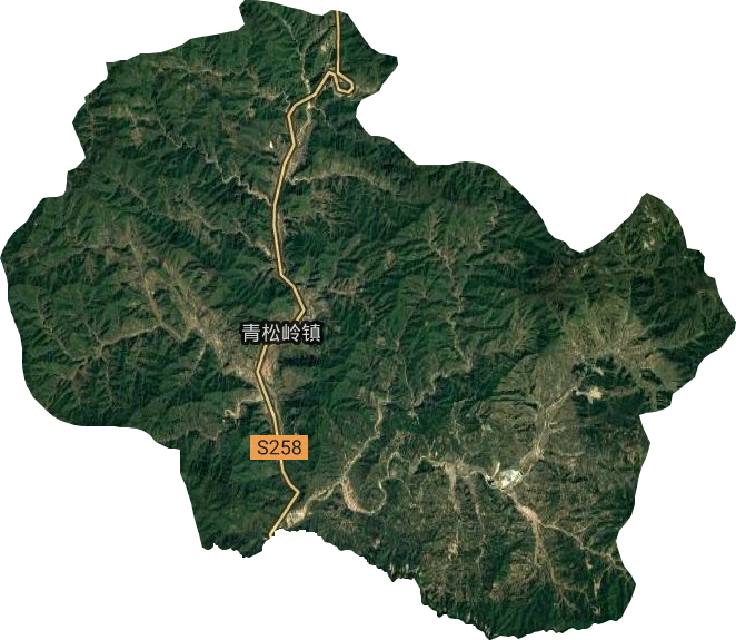 青松岭镇卫星图
