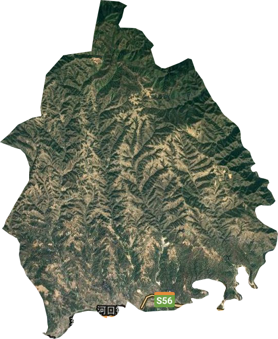 河口镇卫星图
