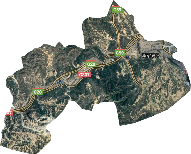李家湾乡卫星图
