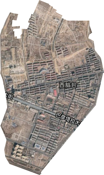 西脑包街道卫星图