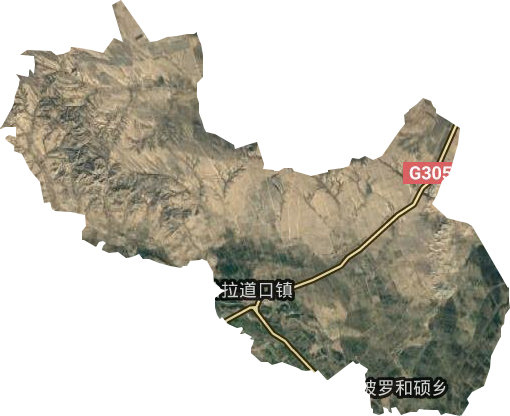 哈拉道口镇卫星图