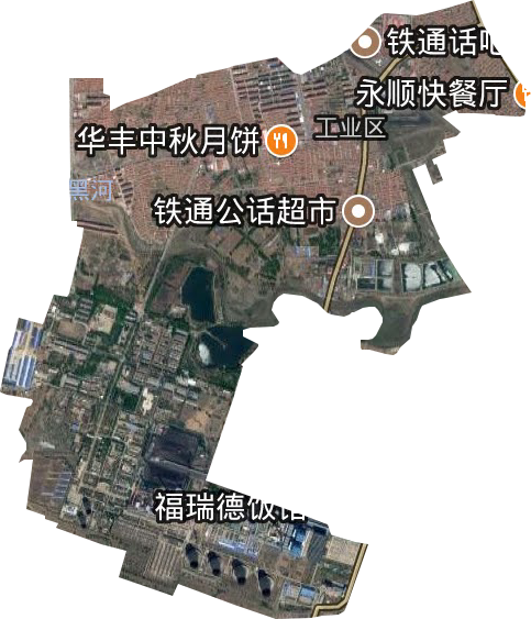 工业区街道卫星图
