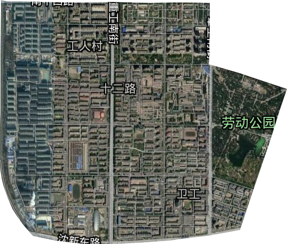工人村街道卫星图
