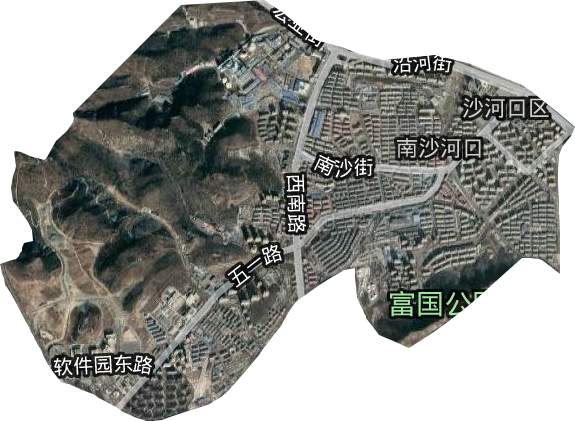 南沙河口街道卫星图