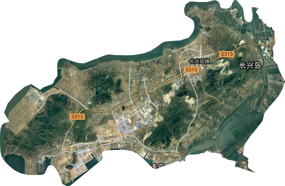 长兴岛办事处卫星图