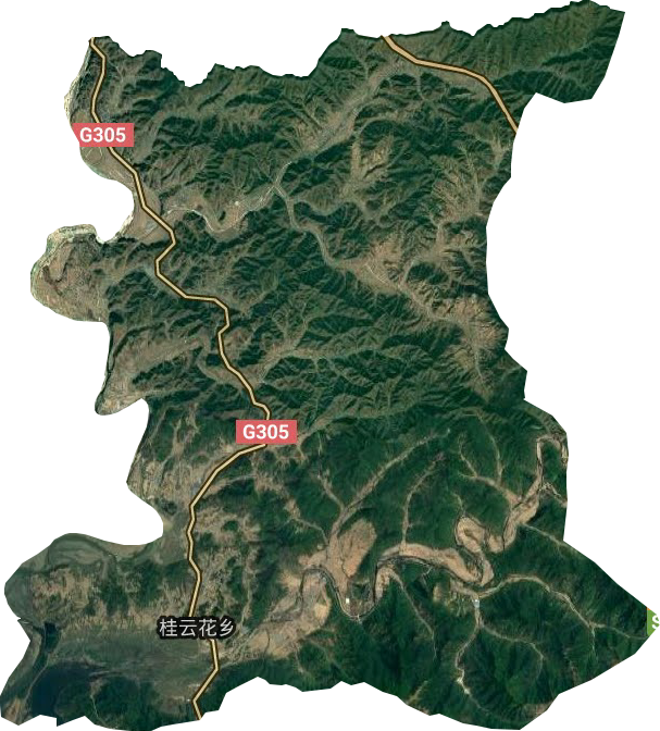 桂云花满族乡卫星图
