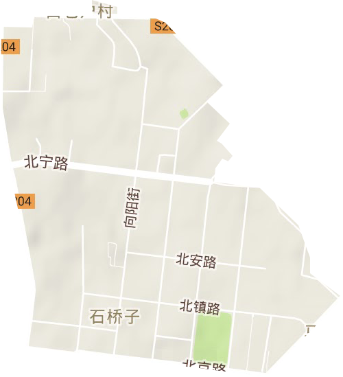 石桥子街道地形图