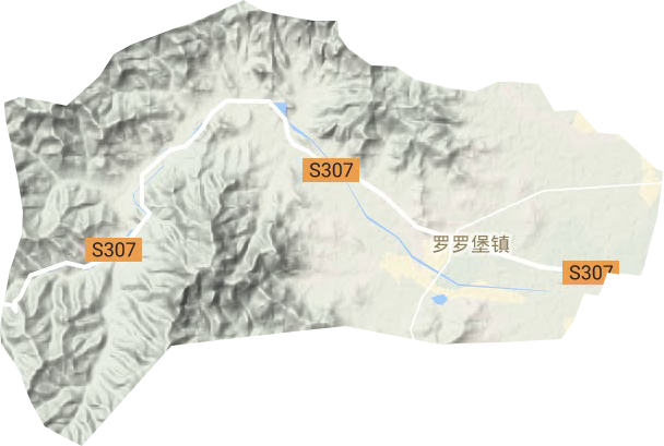 罗罗堡镇地形图