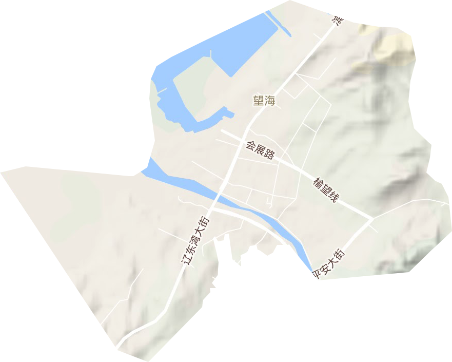 望海街道地形图