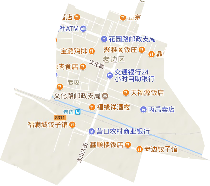老边街道地形图