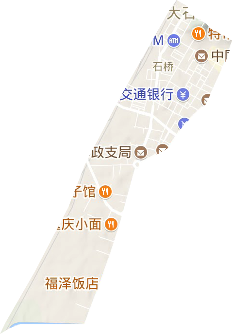 石桥街道地形图