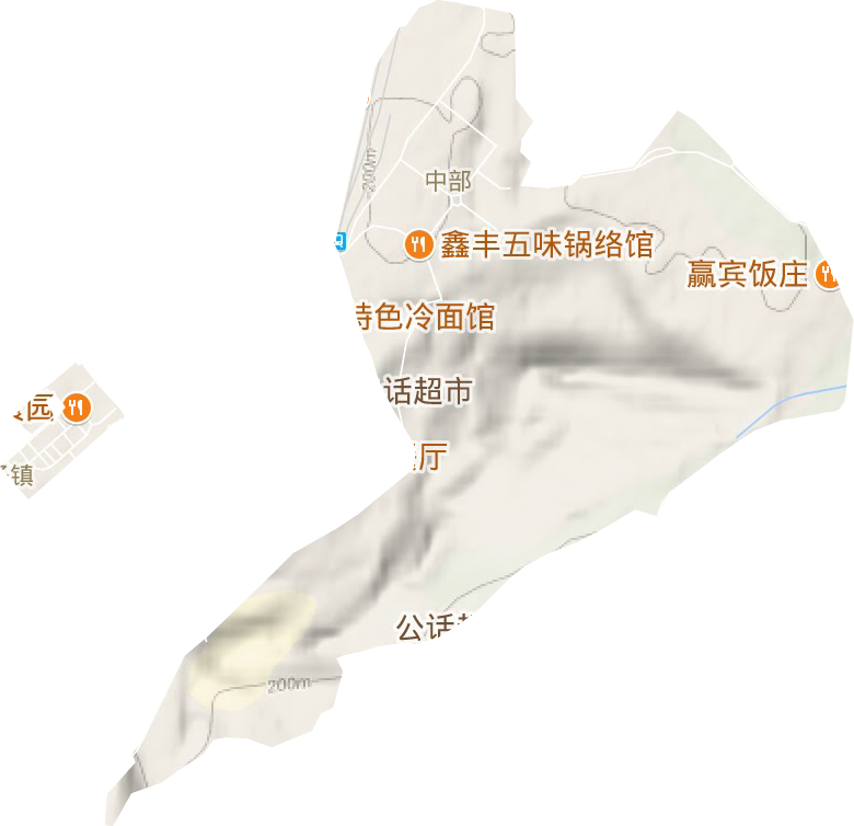 中兴街道地形图