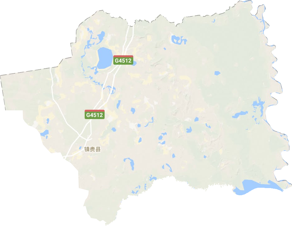 镇赉县地形图