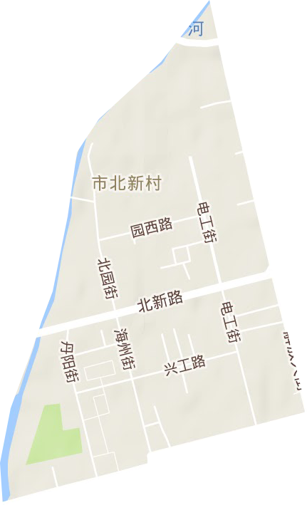 北苑街道地形图