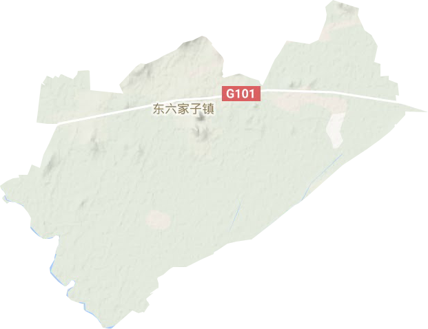 东六家子镇地形图