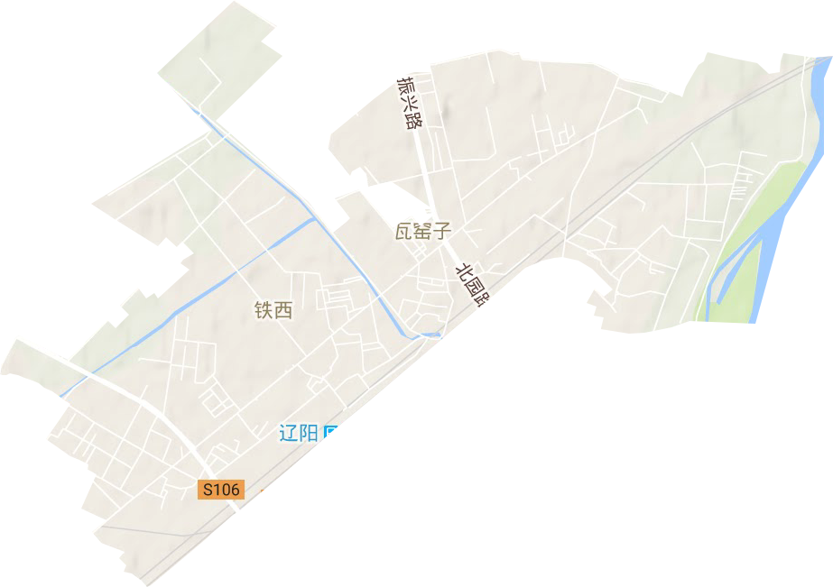 铁西街道地形图