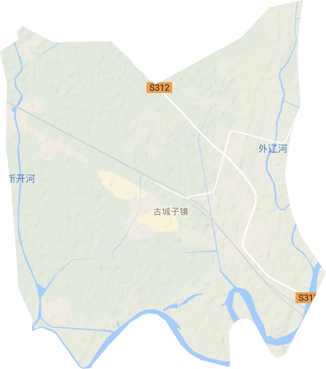 古城子镇地形图
