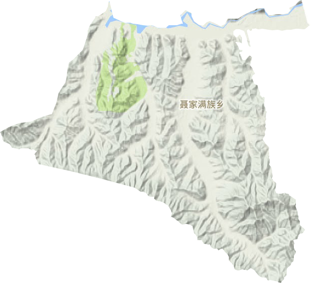 聂家满族乡地形图
