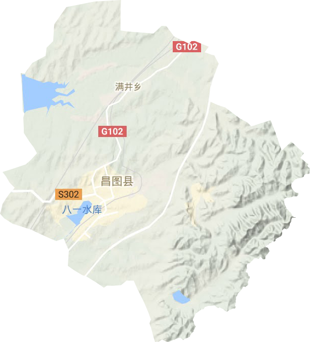 昌图镇地形图