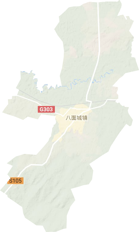 八面城镇地形图