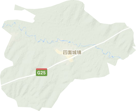 四面城镇地形图