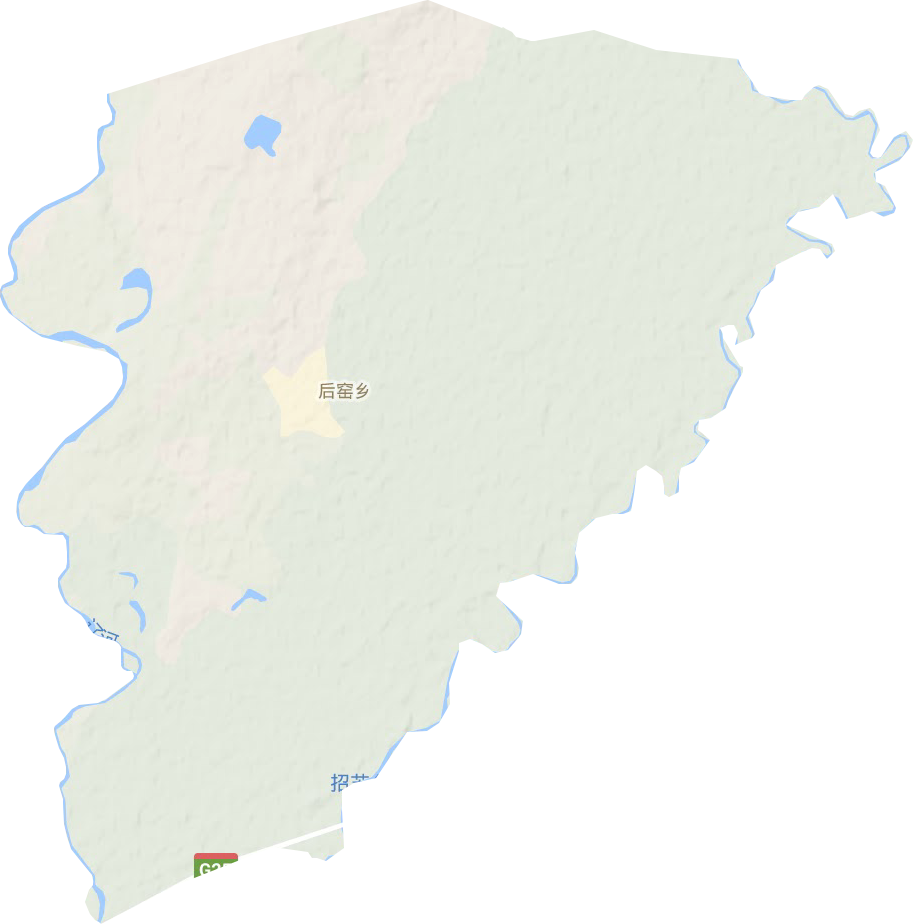 后窑镇地形图