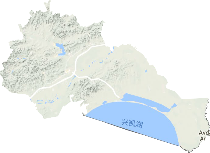密山市地形图