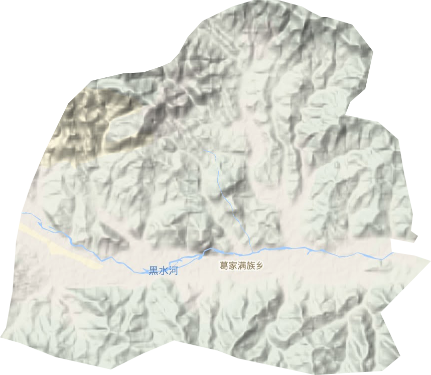 葛家满族乡地形图