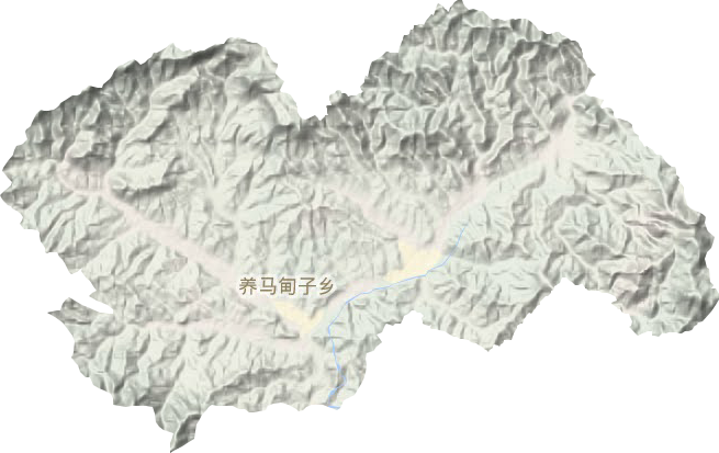 养马甸子乡地形图