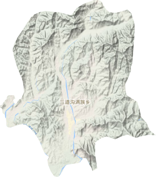 三道沟满族乡地形图