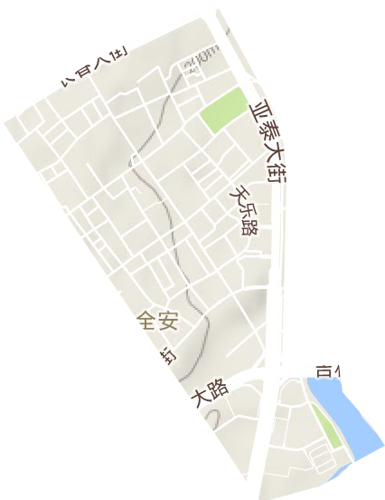 全安街道地形图