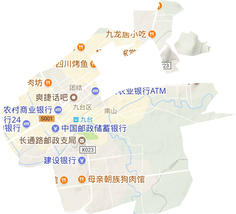 九台街道地形图