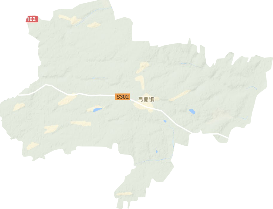 弓棚镇地形图
