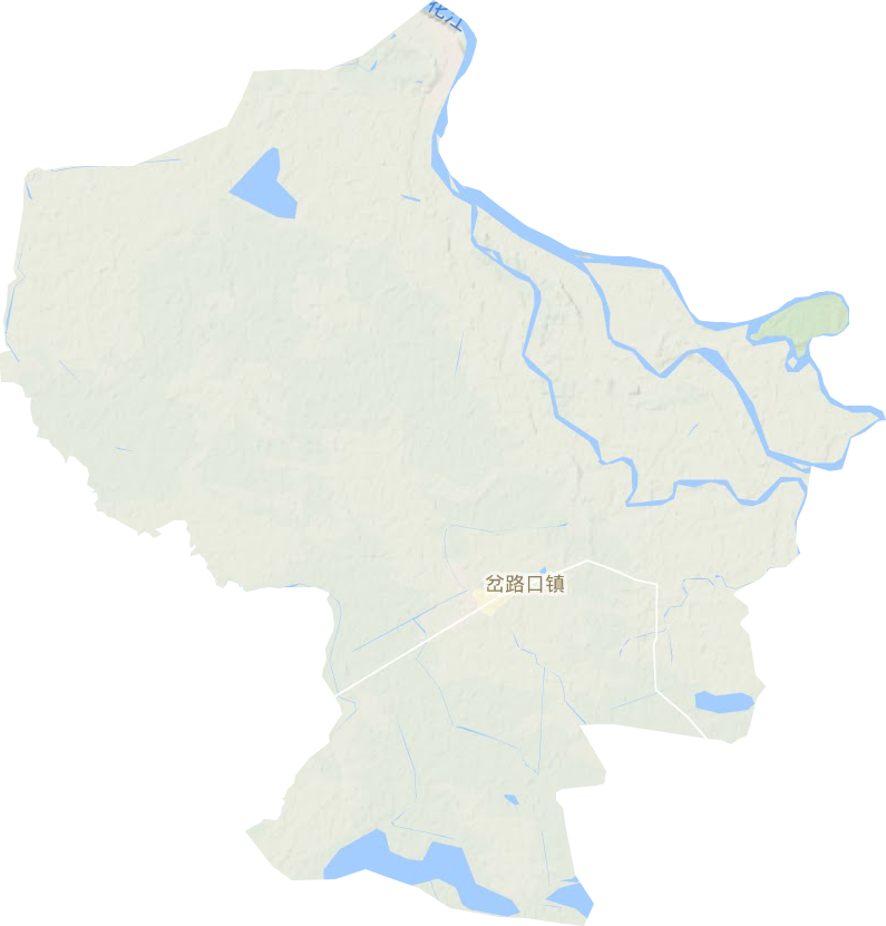 岔路口镇地形图