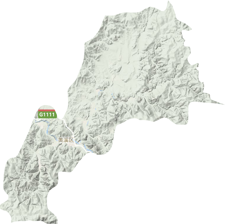美溪区地形图