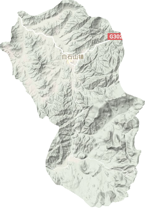 白石山镇地形图