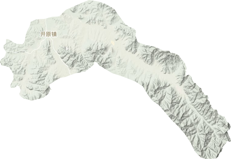 开原镇地形图