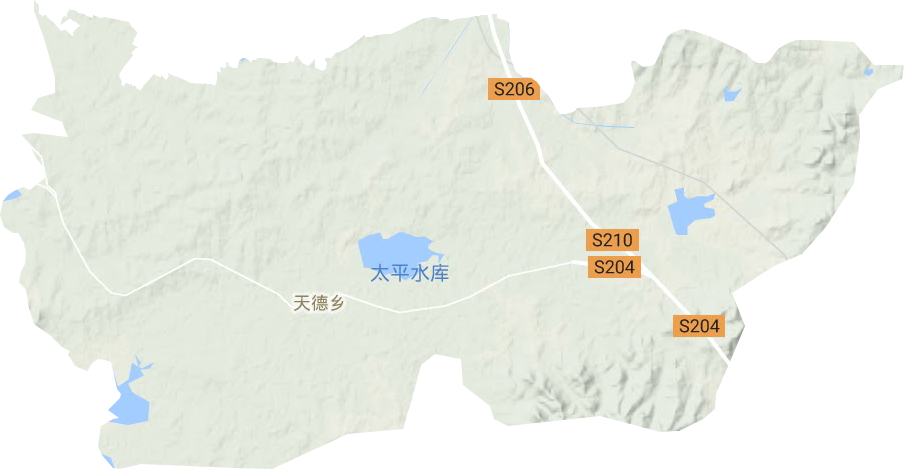天德乡地形图