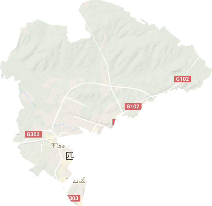 平西乡地形图