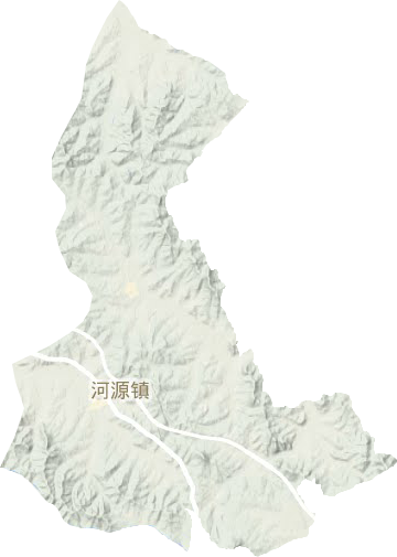 河源镇地形图