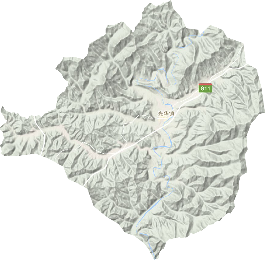 光华镇地形图