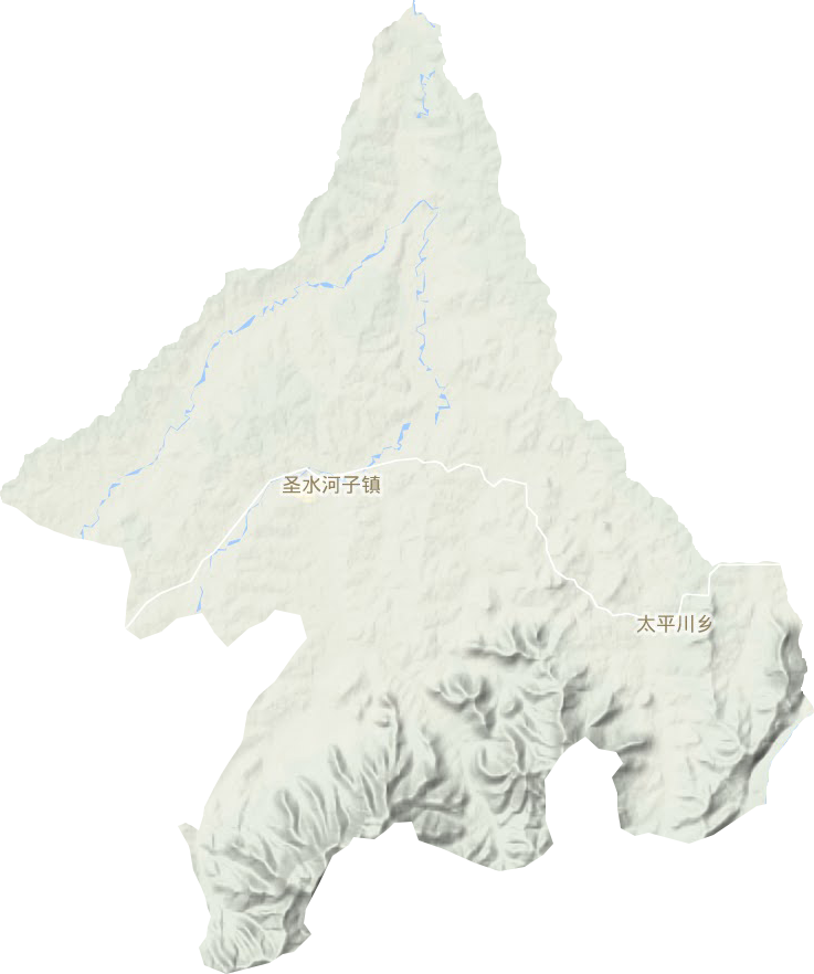圣水河子镇地形图