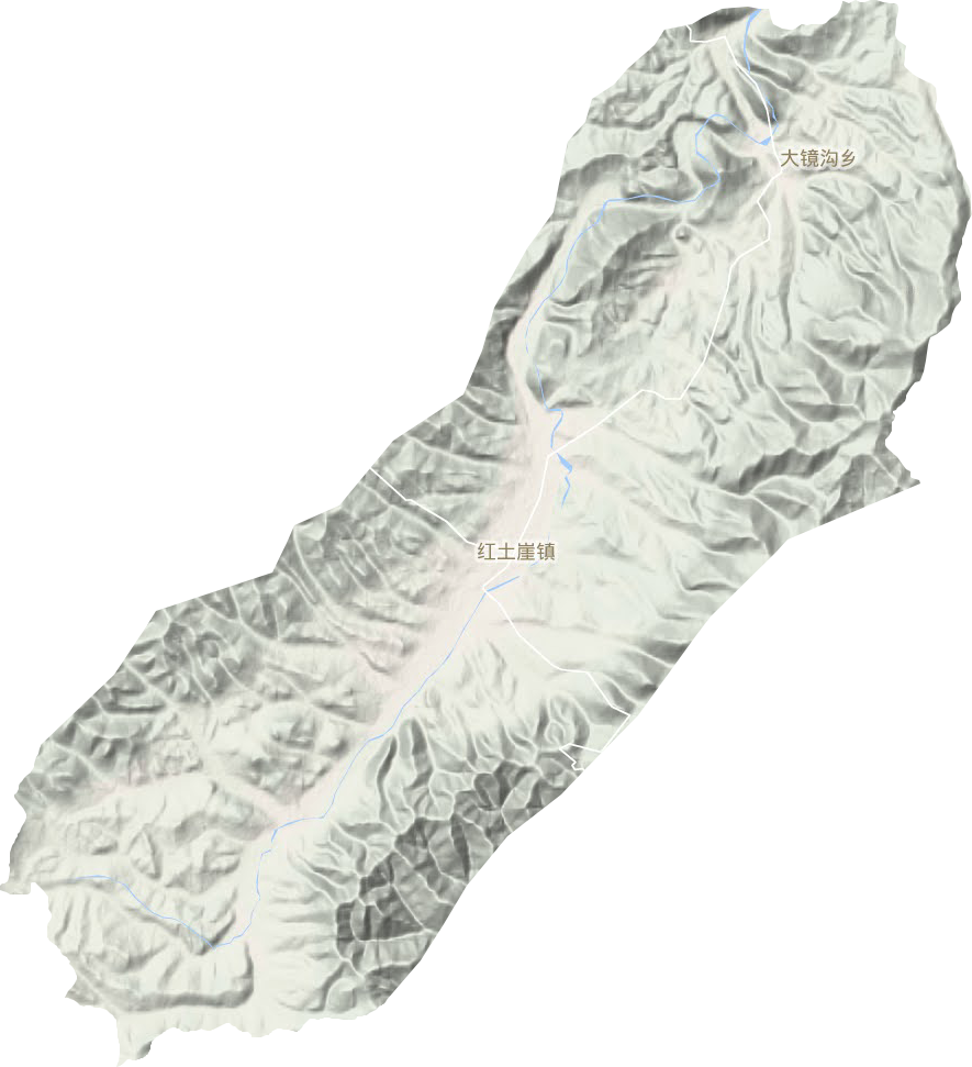 红土崖镇地形图