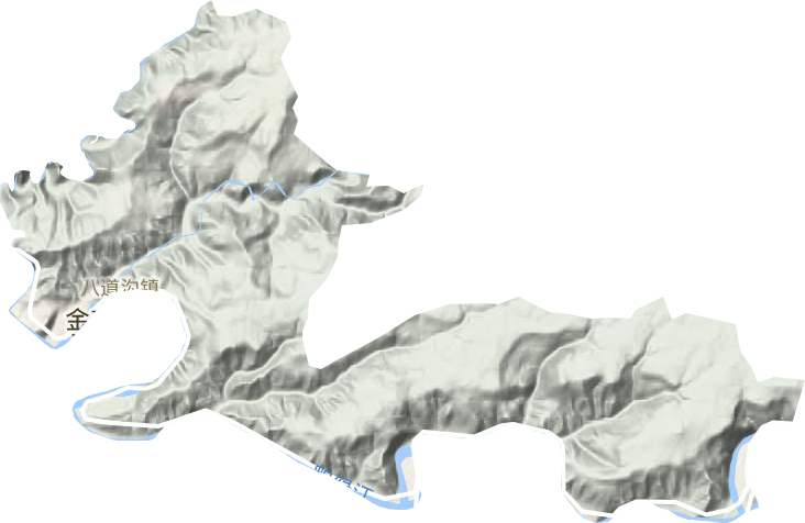八道沟镇地形图