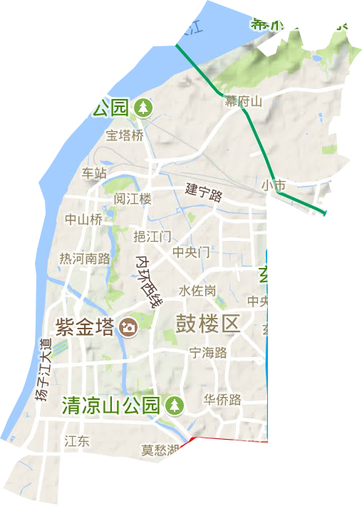 鼓楼区地形图