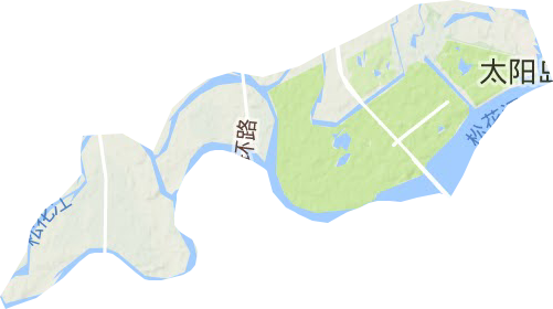 太阳岛街道地形图