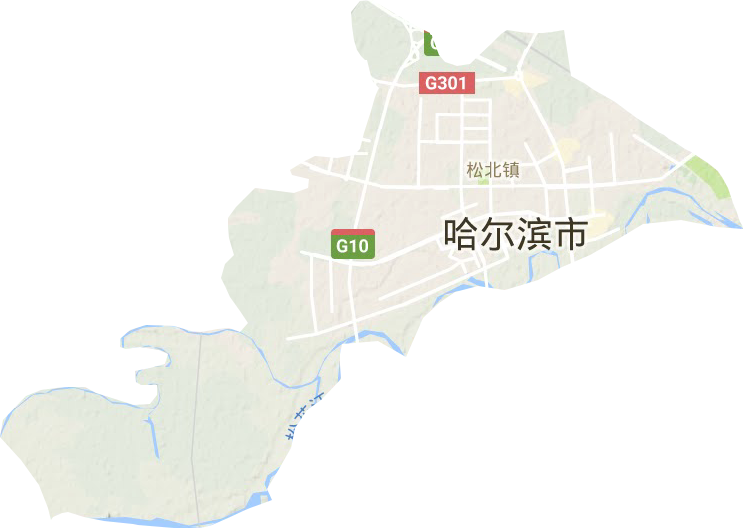 松北街道地形图