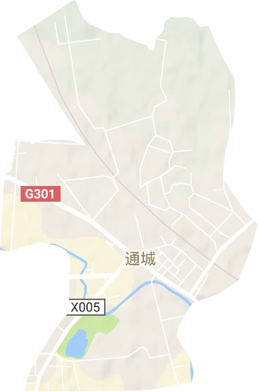 通城街道地形图