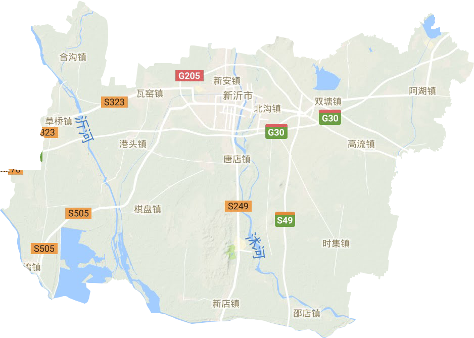 新沂市地形图