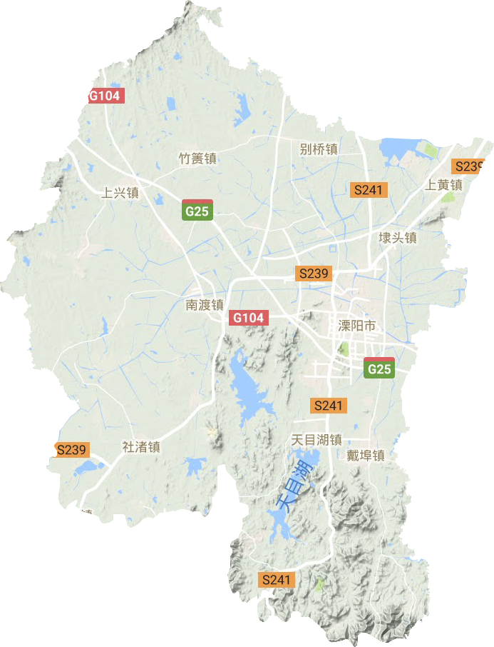 溧阳市地形图